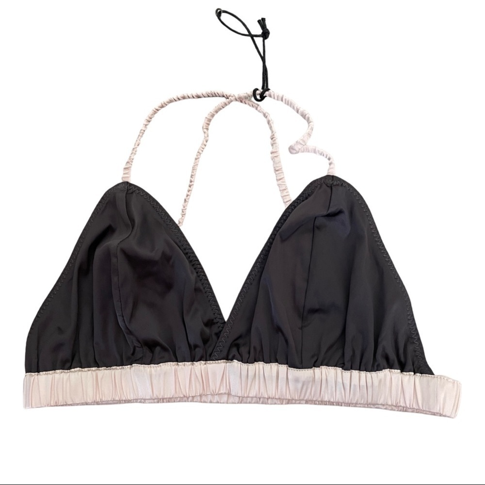 NEW Chaser Pink / Brown Silk Bralette Sz. M